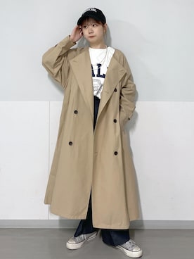 「24SS春の新作」｜「アイテム（帽子）」を使った、natsukiさん（レディース・154cm）の冬コーディネート