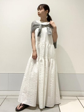 「SALON adam et rope'（サロン アダム エ ロペ）のアイテム（ワンピース/ドレス）」を使った、natsukiさん（レディース・154cm）の夏コーディネート