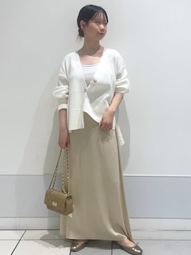 「Ｖネック」｜natsukiさん（レディース・154cm）の夏コーディネート