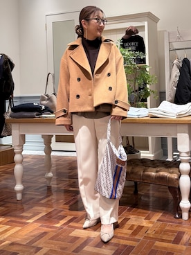 「アイテム（シュシュ）」を使った、Kagawaさん（レディース・161cm）の秋コーディネート