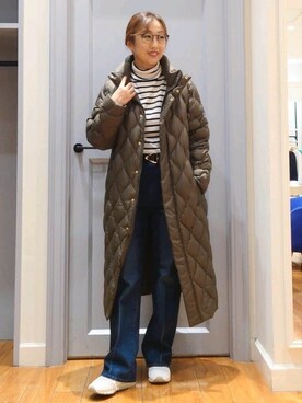 「NOLLEY'S」｜「アイテム（ダウンジャケット/コート）」を使った、Kagawaさん（レディース・161cm）の秋コーディネート