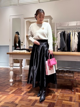 「アイテム（シュシュ）」を使った、Kagawaさん（レディース・161cm）の冬コーディネート