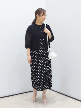 「NOLLEY’S（ノーリーズ）のアイテム（トップス）」を使った、Kagawaさん（レディース・161cm）の夏コーディネート