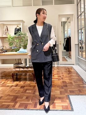 「NOLLEY’S（ノーリーズ）のアイテム」を使った、Kagawaさん（レディース・161cm）の秋コーディネート
