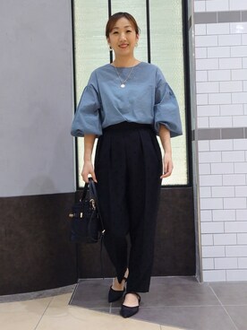 「ドットパンツ」｜Kagawaさん（レディース・161cm）の夏コーディネート