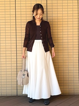 「アイテム（チャーム）」を使った、Kagawaさん（レディース・161cm）の秋コーディネート
