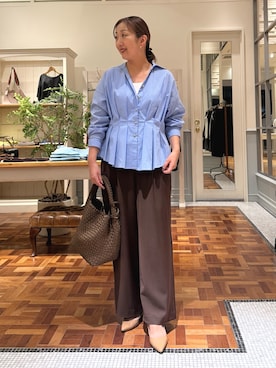 「NOLLEY’S（ノーリーズ）のアイテム」を使った、Kagawaさん（レディース・161cm）の秋コーディネート