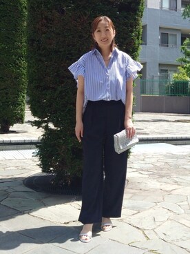 「NOLLEY’S（ノーリーズ）のストラップサンダル（サンダル）」を使った、Kagawaさん（レディース・161cm）の春コーディネート