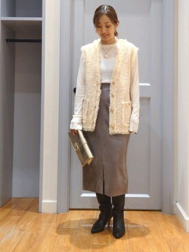 Kagawaさん（レディース・161cm）の冬コーディネート