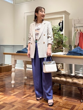 「NOLLEY’S（ノーリーズ）のアイテム」を使った、Kagawaさん（レディース・161cm）の春コーディネート