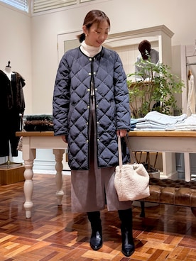 「アイテム（イヤリング）」を使った、Kagawaさん（レディース・161cm）の秋コーディネート