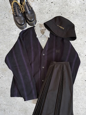 「アイテム（カーディガン/ボレロ）」を使った、カニさん（レディース・152cm）の秋コーディネート