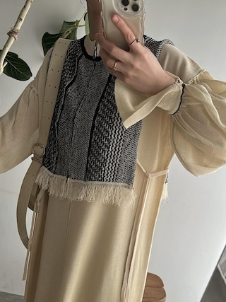 WILLFULLY（ウィルフリー）の「handmade random pearl knit vest