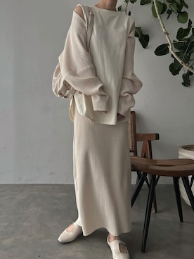 「WILLFULLY（ウィルフリー）のアイテム」を使った、hara sayakaさん（レディース・156cm）の春コーディネート