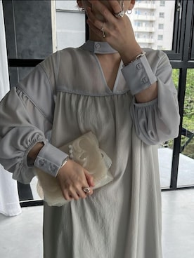 「mame（マメ）のアイテム（バッグ）」を使った、hara sayakaさん（レディース・156cm）の春コーディネート