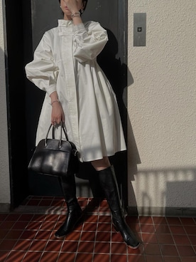 「WILLFULLY（ウィルフリー）のアイテム（その他アウター）」を使った、hara sayakaさん（レディース・156cm）の冬コーディネート