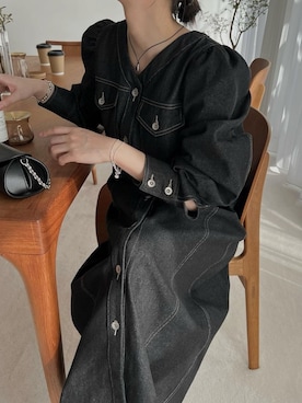 「WILLFULLY（ウィルフリー）のアイテム（ワンピース/ドレス）」を使った、hara sayakaさん（レディース・156cm）の春コーディネート