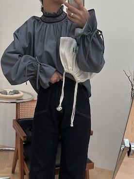 「WILLFULLY（ウィルフリー）のアイテム（トップス）」を使った、hara sayakaさん（レディース・156cm）の冬コーディネート