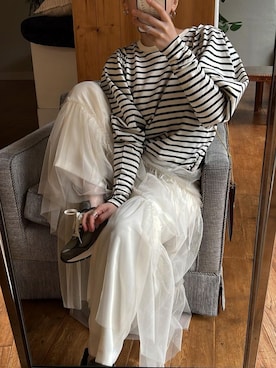 「WILLFULLY（ウィルフリー）のアイテム」を使った、hara sayakaさん（レディース・156cm）の春コーディネート