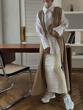 「WILLFULLY（ウィルフリー）のアイテム」を使った、hara sayakaさん（レディース・156cm）の冬コーディネート