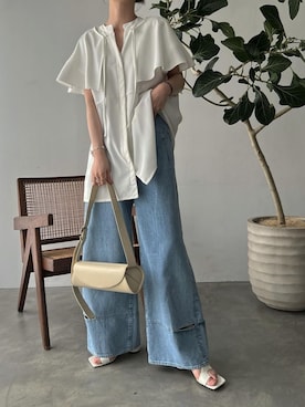 「JIL SANDER（ジルサンダー）のアイテム」を使った、hara sayakaさん（レディース・156cm）の春コーディネート