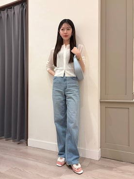 「ORiental TRaffic（オリエンタルトラフィック）のアイテム（ショルダーバッグ）」を使った、a y a n o さん（レディース・156cm）の夏コーディネート