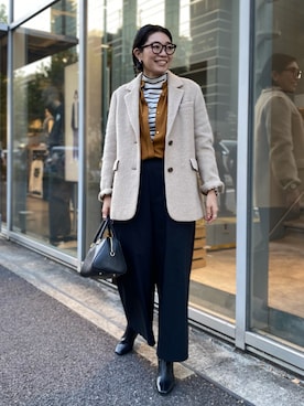 「NOLLEY’S（ノーリーズ）のアイテム（ジャケット/アウター）」を使った、mitaniiiiiさん（骨格ストレート・レディース・168cm）の秋コーディネート