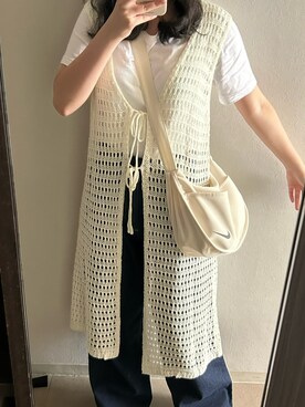 「MEIER.Q（マイヤーキュー）のアイテム（ジャケット/アウター）」を使った、Angela Chienさん（レディース・162cm）の夏コーディネート