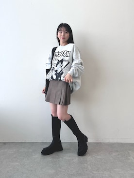 「Cavish（カビシ）のアイテム」を使った、みれいさん（レディース・150cm）の秋コーディネート