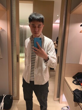 「NET（ネット）のアイテム（スウェット）」を使った、沖田さんさん（メンズ・177cm）の秋コーディネート
