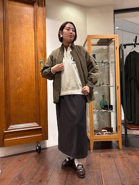 「アイテム（ジャンパースカート）」を使った、sawada.さん（レディース・169cm）の冬コーディネート