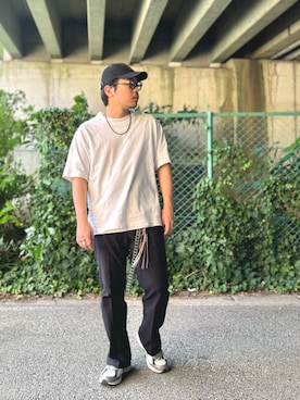 「NEW BALANCE（ニューバランス）のアイテム」を使った、ikoka_89さん（メンズ・172cm）の夏コーディネート