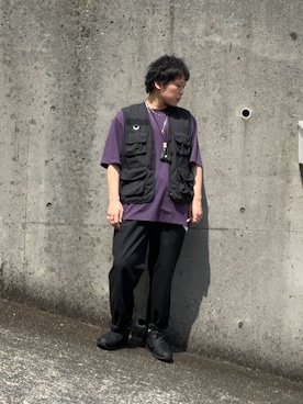 「MONKEY TIME（モンキータイム）のアイテム（ベスト）」を使った、ikoka_89さん（メンズ・172cm）の夏コーディネート