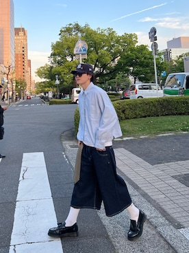 「BURBERRY（バーバリー）のアイテム」を使った、Masakiさん（メンズ・165cm）の春コーディネート