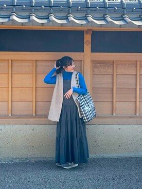 「Kastane（カスタネ）のアイテム（その他アウター）」を使った、MIMIさん（レディース・154cm）の春コーディネート