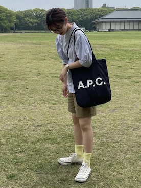 「HAVERSACK（ハバーザック）のアイテム」を使った、MIMIさん（レディース・154cm）の秋コーディネート