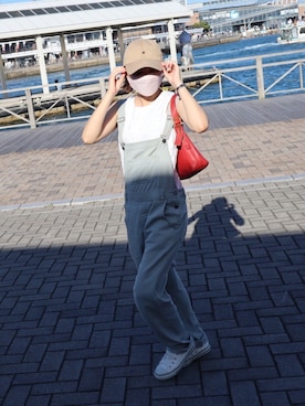 「CONVERSE TOKYO（コンバーストウキョウ）のアイテム（帽子）」を使った、MIMIさん（レディース・154cm）の秋コーディネート