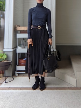 「AURALEE（オーラリー）のアイテム」を使った、cauxacuyさん（レディース・163cm）の秋コーディネート