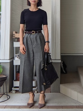 「annak（アナック）のアイテム」を使った、cauxacuyさん（レディース・163cm）の秋コーディネート