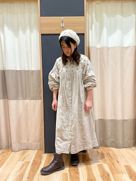 「サマンサモスモス」｜「アイテム（ハンチング/ベレー帽）」を使った、Uichanさん（レディース・150cm）の秋コーディネート