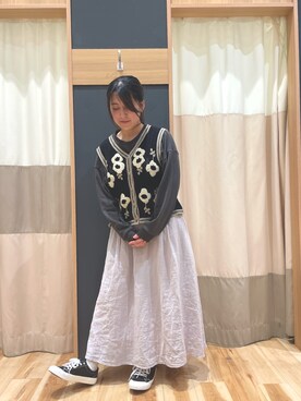 「フォロー、イイネ、お気に入り登録お願いします♡」｜「アイテム（スニーカー）」を使った、Uichanさん（レディース・150cm）の春コーディネート