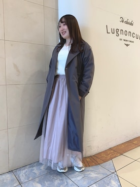 「Te chichi TERRASSE（テチチテラス）のアイテム（その他アウター）」を使った、せきねさん（レディース・158cm）の春コーディネート