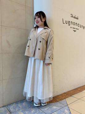 「Te chichi TERRASSE（テチチテラス）のアイテム（その他アウター）」を使った、せきねさん（レディース・158cm）の冬コーディネート