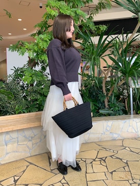 「Te chichi（テチチ）のアイテム（その他シューズ）」を使った、せきねさん（レディース・158cm）の春コーディネート