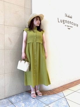 「Te chichi TERRASSE（テチチテラス）のアイテム（帽子）」を使った、せきねさん（レディース・158cm）の春コーディネート