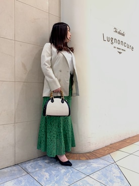 「Te chichi（テチチ）のアイテム（テーラードジャケット）」を使った、せきねさん（レディース・158cm）の春コーディネート