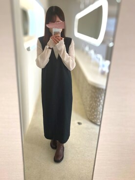 「classicalelf（クラシカルエルフ）のアイテム（ジャンパースカート）」を使った、yuna817さん（レディース・159cm）の秋コーディネート