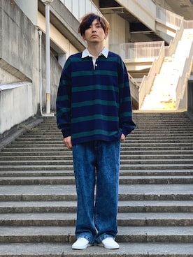 「白スニーカー」｜opepeさん（メンズ・175cm・30代）の春コーディネート