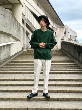 「RAGEBLUE（レイジブルー）のアイテム（スウェット）」を使った、opepeさん（メンズ・175cm）の春コーディネート