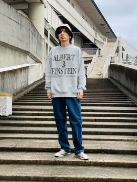 「RAGEBLUE（レイジブルー）のアイテム（スウェット）」を使った、opepeさん（メンズ・175cm）の春コーディネート